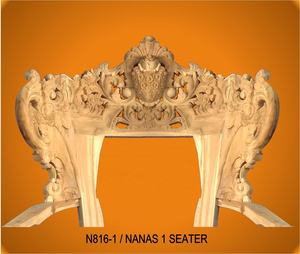 Juego de muebles de madera de teca tallada, muebles para sala de estar, productos sin terminar, KD, sin pintura, 17 - Product Image 2