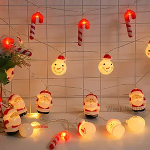 Рождественская светодиодная гирлянда со снеговиком, гирлянды, рождественские украшения для дома, Рождественское украшение для елки, рождественские подарки