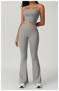 CNSHELLカスタムロゴナイロンブラッシュドタイトビューティフルバックベーシック圧縮ヨガワークアウトジムフィットネススポーツチューブトップ - Product Image 4