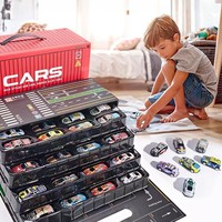 48 mini voitures rétrofrictionnelles à l'échelle 1:100 en alliage métallique et plastique, ensemble en coffret cadeau, vente en gros, unisexe, à inertie