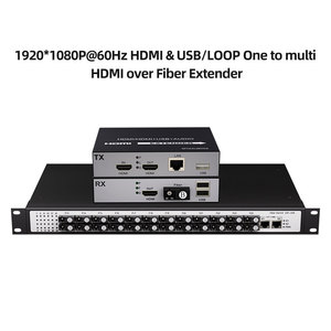 Nhà Máy Giá HDMI KVM trên sợi Extender 1 để nhiều đa DVI/VGA/<span class=keywords><strong>DP</strong></span> để thu phát quang với KVM - Product Image 2