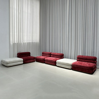 Modernes Minimalistisches Quadratisches Stoff-Modulsofa-Set, Farbblock-Design mit Schwammfüllung, Freie Kombination OEM für Wohnzimmermöbel