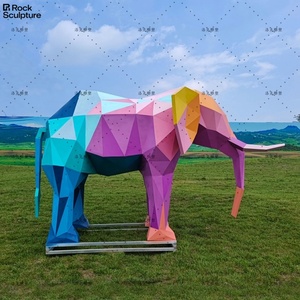 Decorative Stainless Steel <b>Elephant</b> Sculpture Unique Metal Artwork Landscaping Projects - Product Image 2