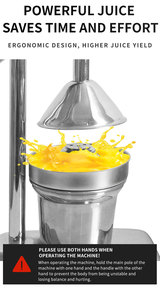 Sap Afzuigmachine Citroen Juicer Citrus Juicer Oranje 2000e 7 Hoge Kwaliteit Commercieel Vers Zwart Set Staal Roestvrij Vermogen - Product Image 3