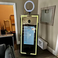 Photomaton à impression instantanée Magic Mirror avec appareil photo, compatible avec les appareils photo reflex, les iPad et les smartphones - Prise de vue rapide, construction en aluminium