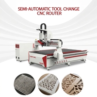 Routeur CNC à bois économique 3 axes avec changeur d'outils semi-automatique pour le travail du MDF et de l'acrylique