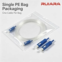 Cordon de raccordement à fibre optique transparent invisible RUIARA SC/UPC G.657A1/A2 à faible perte d'insertion, câble optique intérieur FTTH RR-SC-B-01