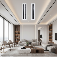 Diffuseur d'air linéaire moderne en aluminium à 45 lames, facile à installer, pour système de ventilation de plafond, pour un flux d'air efficace dans les systèmes CVC