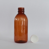 Flacon gradué en PET transparent de 200ml | Balance double face pour liquides oraux et produits pharmaceutiques | Tamper-Evident, Pharma-Grade