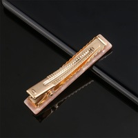 Shily&OS – Nouvelle pince à cheveux rectangulaire longue en acétate haut de gamme, motif marbre et léopard, barrette latérale rétro pour femme, accessoire de coiffure minimaliste