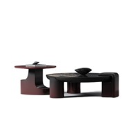 Table basse de style italien minimaliste avec plateau en ardoise, rangement intégré, pour salon, mobilier de maison haut de gamme