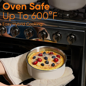 Ensemble de casseroles en acier inoxydable de haute qualité à 3 couches avec couvercles en verre et silicone, adaptées aux cuisinières à gaz et à induction - Product Image 6