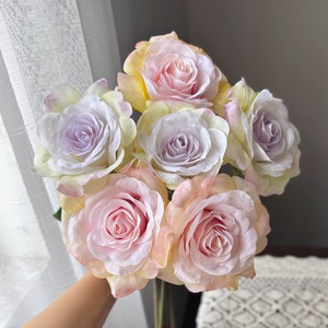 Rose de jardin artificielle à tête unique, qualité commerciale pour arrangement de vase d'hôtel de luxe, rose de jardin australienne moderne - Product Image 3
