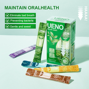 UENO Venta al por mayor de enjuague bucal desechable en tiras sin alcohol, de un solo uso, portátil, en barra, para enjuague oral, <span class=keywords><strong>aliento</strong></span> fresco, para viajes - Product Image 1