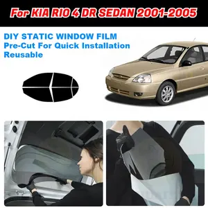 Zhuaiya Autoruit Tint Verwijderbare Voorgesneden Raam Tintfilm Voor Kia Rio 4 Dr Sedan 2001-2005