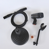 Microphone à condensateur filaire pour grosse caisse de batterie avec suppression du bruit, pour diffusion en direct professionnelle et enregistrement vocal 48V