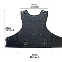 Armure de poitrine de guerrier, armure médiévale en cuir PU pour hommes, LARP Cosplay