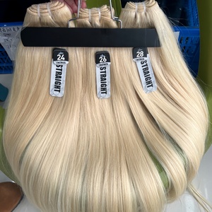 Estensioni di Capelli Umani Ricci Profondi Biondi 613 di Grado 12A, Vendita all'Ingrosso <span class=keywords><strong>per</strong></span> Halloween, 100g <span class=keywords><strong>per</strong></span> Confezione, Super Double Drawn - Product Image 5