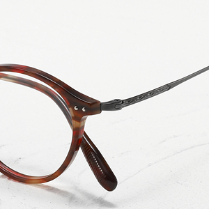 Occhiali da vista di lusso firmati all'ingrosso, montatura completa in acetato bicolore, disponibili in fabbrica, occhiali in titanio - Product Image 4