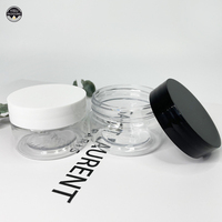 Pot cosmétique vide en PET transparent OEM de 100 ml, 200 ml, 300 ml, 350 ml pour crème de soin et gommage corporel avec bouchon à vis