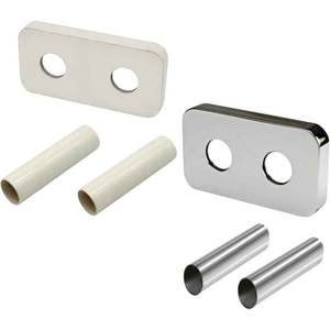 Kit de cubierta de tubo de PVC Rectangular blanco, PE accesorio de plástico de 10mm, técnicas de fundición, tratamiento de superficie de pulido, modelo Número de cabeza - Product Image 1