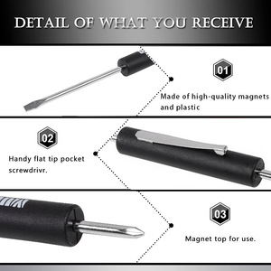 Juego de mini destornilladores magnéticos de cabeza plana para modificación de automóviles, reparación DIY, 8 piezas - Product Image 4