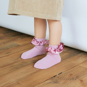 Venta al por mayor de moda coreana algodón arco lindo encaje bebé niñas volantes chico <span class=keywords><strong>Calcetines</strong></span> - Product Image 3