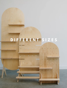 Rak Display kayu alami praktis kustom untuk kerajinan buatan tangan toko ritel area tampilan Vendor luar ruangan - Product Image 4