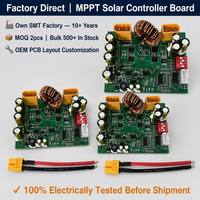 Contrôleur de charge solaire MPPT PCBA 10A 11V-30V Connecteur XT60 pour batterie lithium LiFePO4, carte de circuit pour station d'alimentation DIY, vente en gros