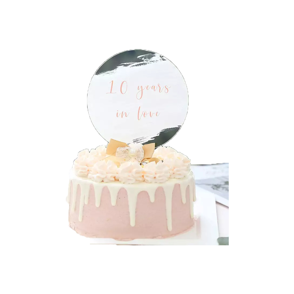 20 Topper Per Cupcake Festa Della Mamma In Acrilico Specchiato - Decorazioni A Cuore Per Torte E Dessert