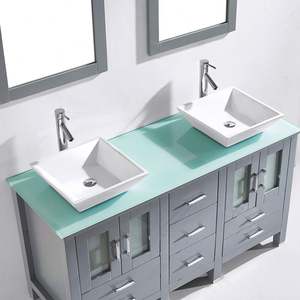 Meubles de salle de bain modernes et contemporains Vasque de salle de bain avec miroir Lavabo Solution de rangement de haute qualité Style nouveau et populaire - Product Image 4