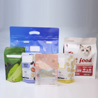Op maat gemaakte bedrukte staande pouches voor voedselverpakkingen met vochtbestendige verzegeling, geschikt voor gedroogd fruit en kattenvoer