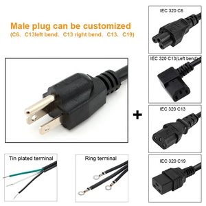<span class=keywords><strong>สาย</strong></span><span class=keywords><strong>ไฟ</strong></span>ปลั๊กแบบอเมริกัน NEMA 5-15P 3 ขา พร้อมปลั๊กป้องกันการหลุด IEC 320 C13 <span class=keywords><strong>สาย</strong></span><span class=keywords><strong>ไฟ</strong></span> 3/C 18AWG - Product Image 6