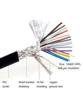 男性/女性コネクタアセンブリに男性DB9 DB15 DB25カスタムシールドDサブケーブル - Product Image 4