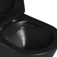 WC moderne de qualité supérieure, à poser au sol, avec siphon en S/P, noir mat, pour salle de bain, toilettes deux pièces