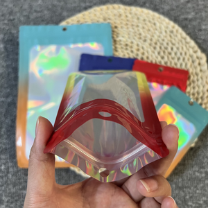 Gradient màu thực phẩm lưu trữ túi kẹo Túi tự niêm phong túi ba chiều Nhôm lá mùi có thể khóa lại mùi Túi Mylar - Product Image 6