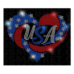Motivo de Cristal Termotransferible Personalizado con Diseño de Mariposa de la Libertad del Día de la Independencia de EE. UU. - Product Image 6