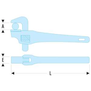 FACOM - 135A.14 Clés à tube modèle américain en alliage léger offset à 90 °-EAN 3148516977762 PIPEWORK WRENCHES - Product Image 2