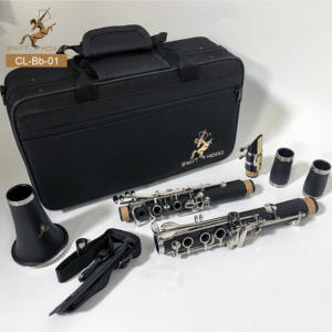 <span class=keywords><strong>Clarinete</strong></span> Bb <span class=keywords><strong>precio</strong></span> al por mayor suministro directo de fábrica barato negro B <span class=keywords><strong>clarinete</strong></span> plano aceptar OEM ODM LOGO - Product Image 1