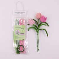 Kit de loisirs créatifs avec fleurs en chenille - Nettoyants pour tuyaux en chenille pour la création de fleurs de tulipes