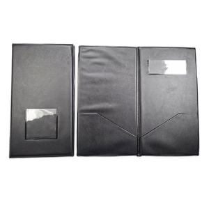 Porte-Comptes en PVC Noir Personnalisé, Étui Imperméable en Plastique pour Reçus de Restaurant, Porte-Comptes pour Clients, Dossier de Reçus pour Café, Hôtel, Bar - Product Image 1
