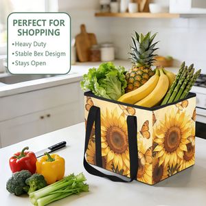 Custom Logo Printed Multi-Purpose <b>Collapsible</b> Tote Bag, Large Capacity Shopping/Kitchen <b>Storage</b> Organizer for Promotional Gifts - Product Image 5
