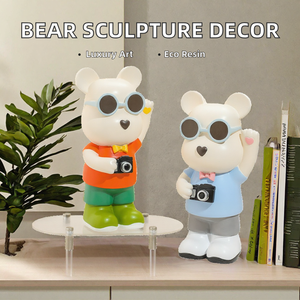 Epoxidharz Bärenfigur Skulpturale Tierstatue Umweltfreundliche TV-Schrank Wohnzimmer Dekoration Geschenk - Product Image 2