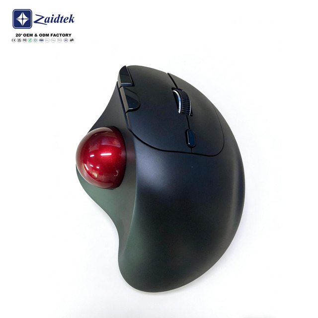 High-Quality 7buttons 2.4G + BT Dual-Mode Wireless Mouse Rechargeable Right-handed Ergonomic Trackball Mouse