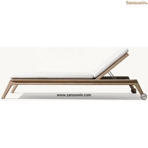 Lit de repos en teck durable fabriqué à la main dos tissé tous temps mobile confortable résistant aux taches bonne qualité - Product Image 3