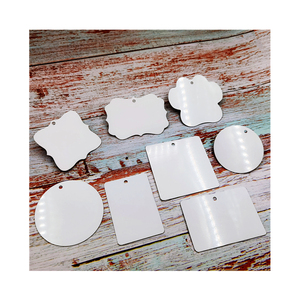 Customized Gloss White 1.0mm 3.5" Sublimation Xmas Ornament Circle Round Aluminum Sublimation Ornaments for <strong>Christmas</strong> - Product Image 2