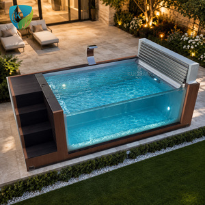 Custom Outdoor Fiberglass Above Ground Swimming <strong>Pool</strong> <strong>for</strong> <strong>Garden</strong> Backyard Large Luxury Acrylic Infinity Plunge <strong>Pool</strong> - Product Image 1