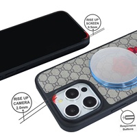 Étui de téléphone portable élégant et tendance avec motif brodé, compatible avec la charge sans fil super magnétique, antichoc, antidérapant, style Ins