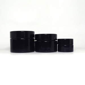 Wholesale 250ml 500ml 750ml Black Uv Tall Round Violet Screw Top Smell Proof Wide Mouth Storage Stash Glass Jars - Product Image 4