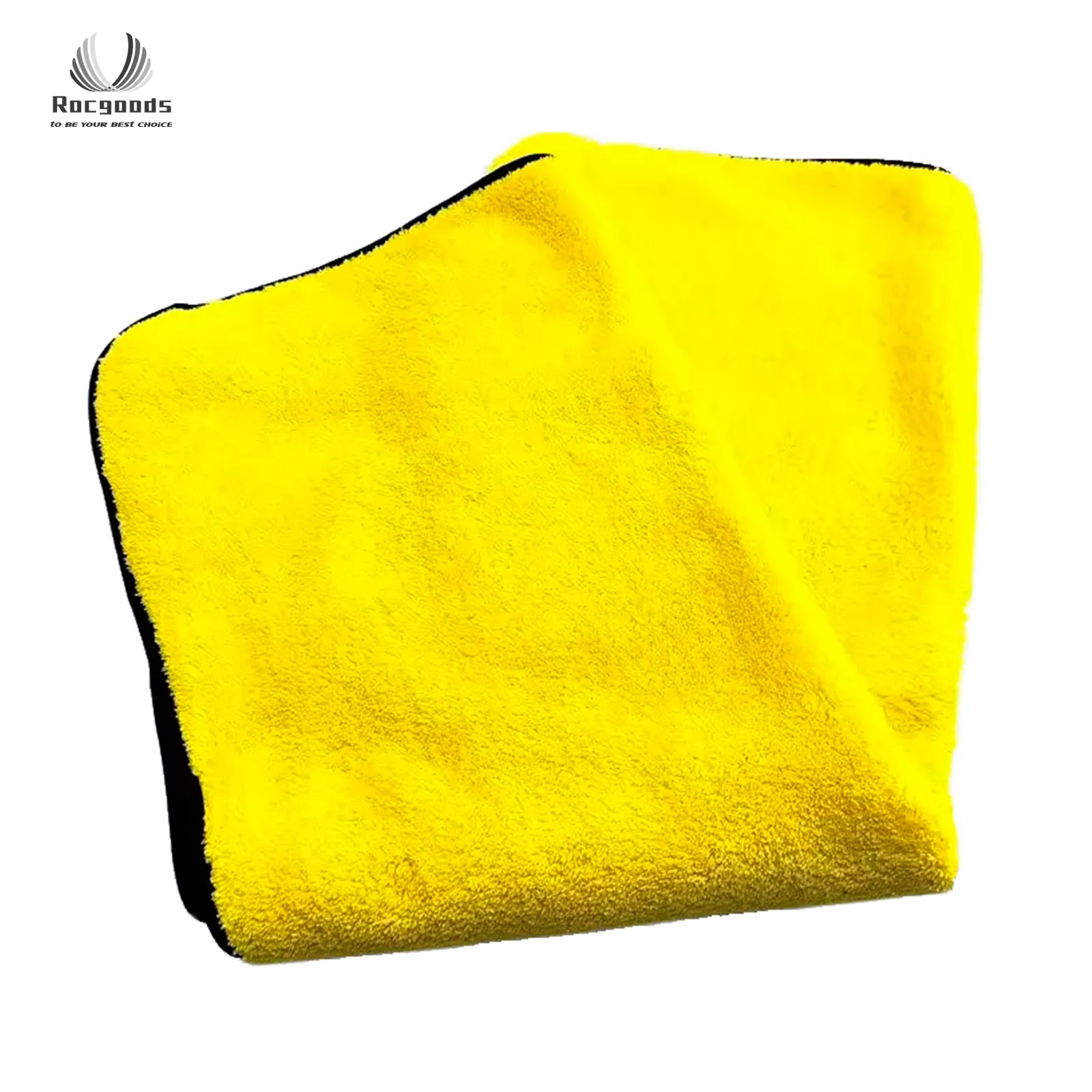 large edgeless double sided micro fiber black microfiber towel fabric quick dry car wash cleaning detailing drying 1200 gsm 1400